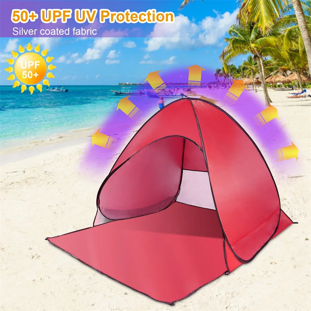 Automatic Instant Pop Up Beach Tent Lightweight Outdoor UV Protection Camping Fishing Tent Cabana Sun Shelter for 2 Person