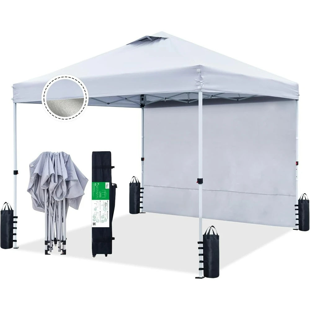 10x10 Pop Up Canopy Tent with Sidewall and Carry Bag - Jimmys Supplies