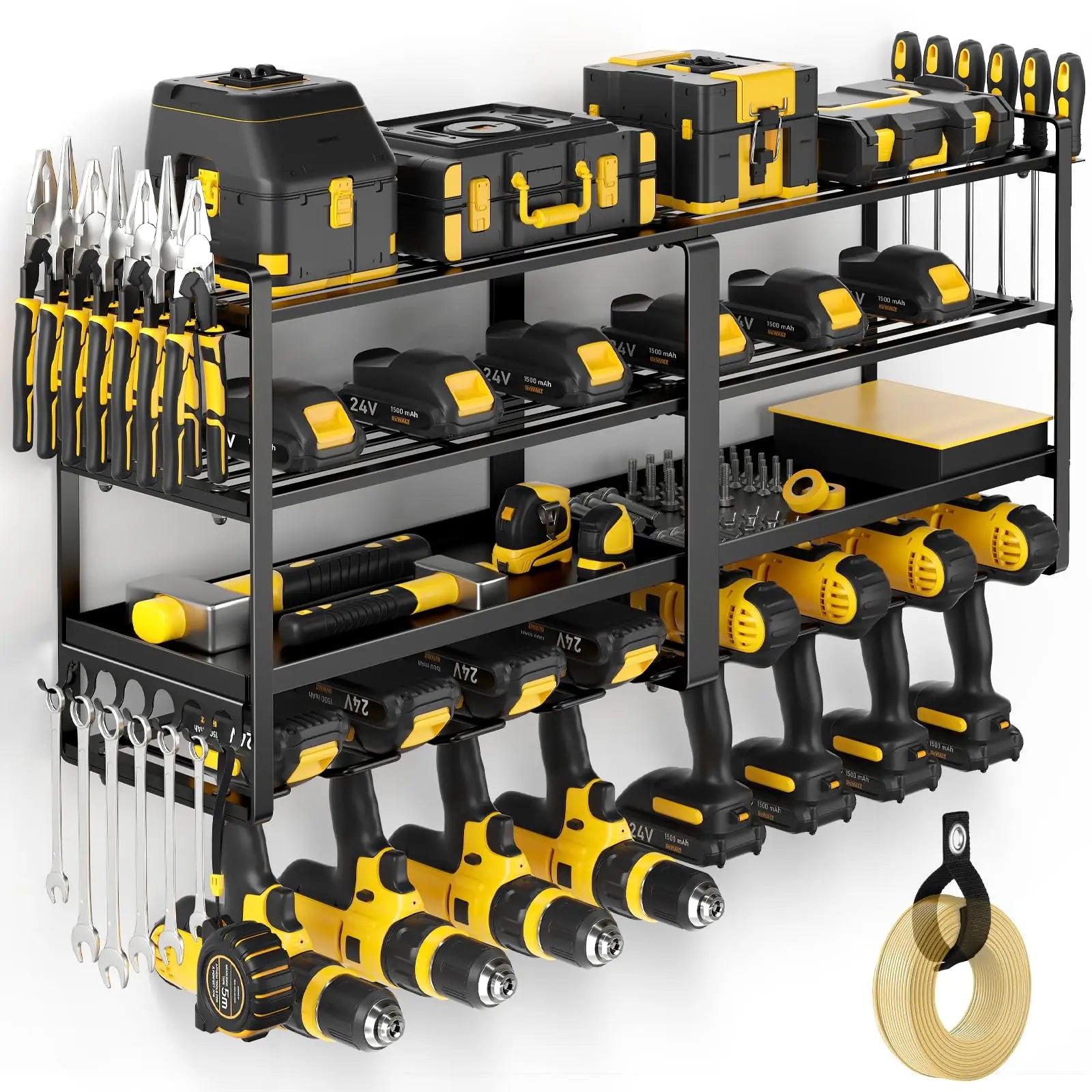 Power Tool Organizer Wall Mount, Heavy Duty 4 Layer Rack - Jimmys Supplies