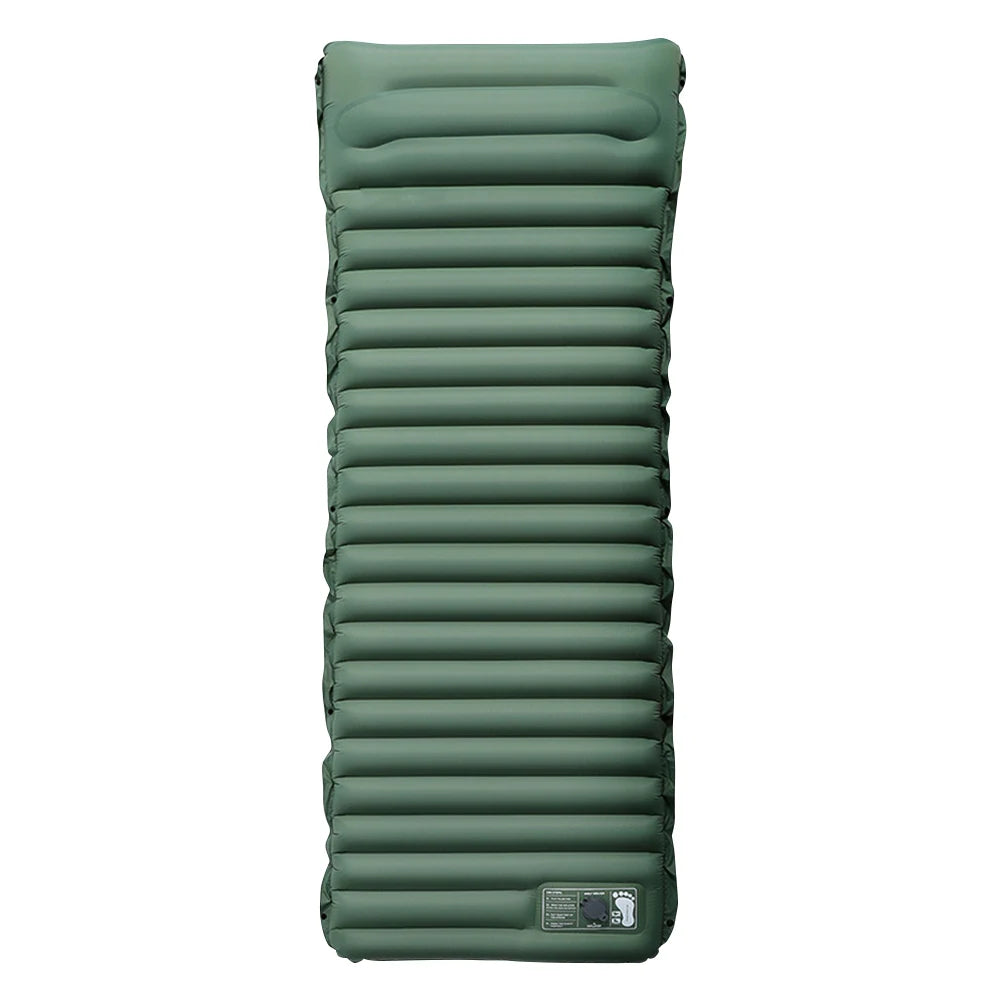 10cm Self-Inflating Sleeping Mat with Foot Pump & Pillow Ultralight Camping Mat Waterproof Camping Air Mattress for Outdoor Use - Jimmys Supplies