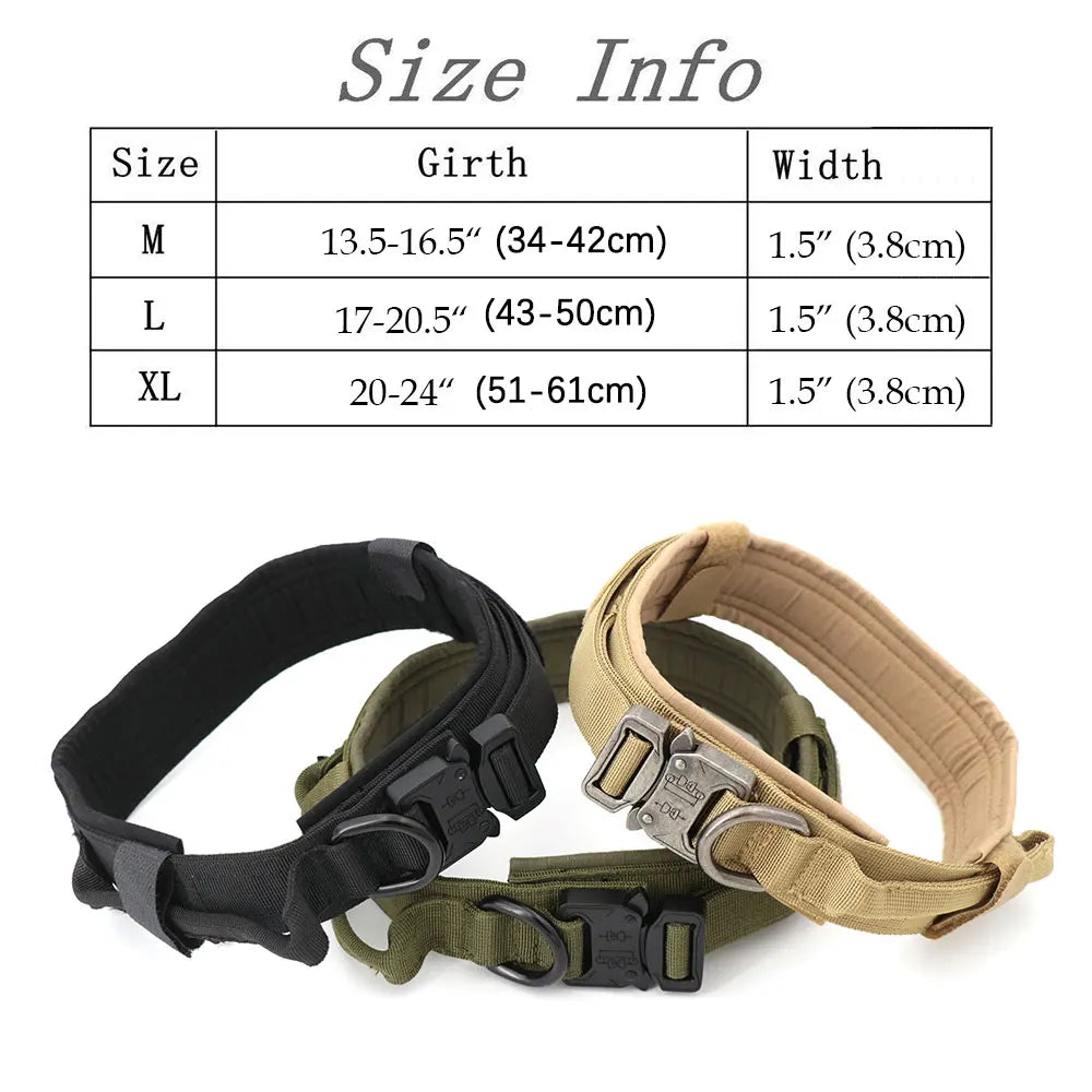 Dog Training Collar Adjustable Tactical Dog Collar And Leash Set Control Handle Pet Lead Collar - Jimmys Supplies