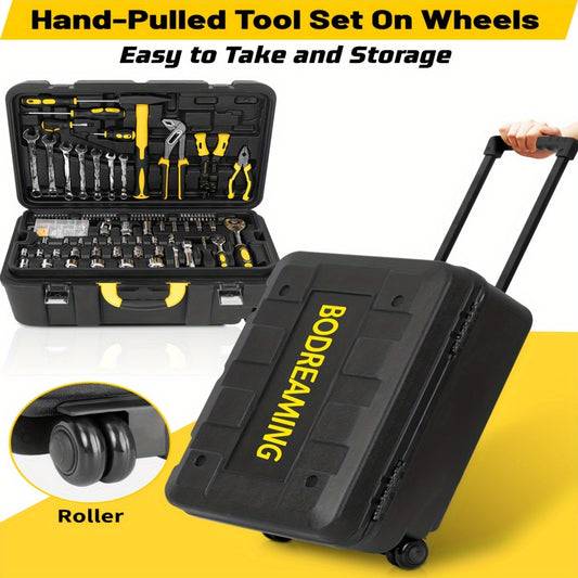 318 Pieces Tool Set With Wheels Hand Tool Set Home Repair Tool Kit 3 Tier Tool Sets For Men And Women Professional Repair And Maintenance Tools - Jimmys Supplies