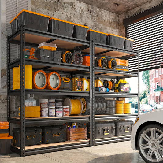 Heavy Duty 5 Tier 2000 Pounds Metal Shelving Unit Adjustable Garage Storage Rack 72 Inches High 35.5 Inches Wide 15.8 Inches Deep Utility Shelf For Basement Pantry Closet - Jimmys Supplies